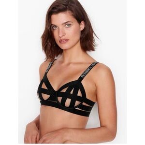 NWT Victoria’s Secret Strappy Cage Bra Black Size 36 DD | E80